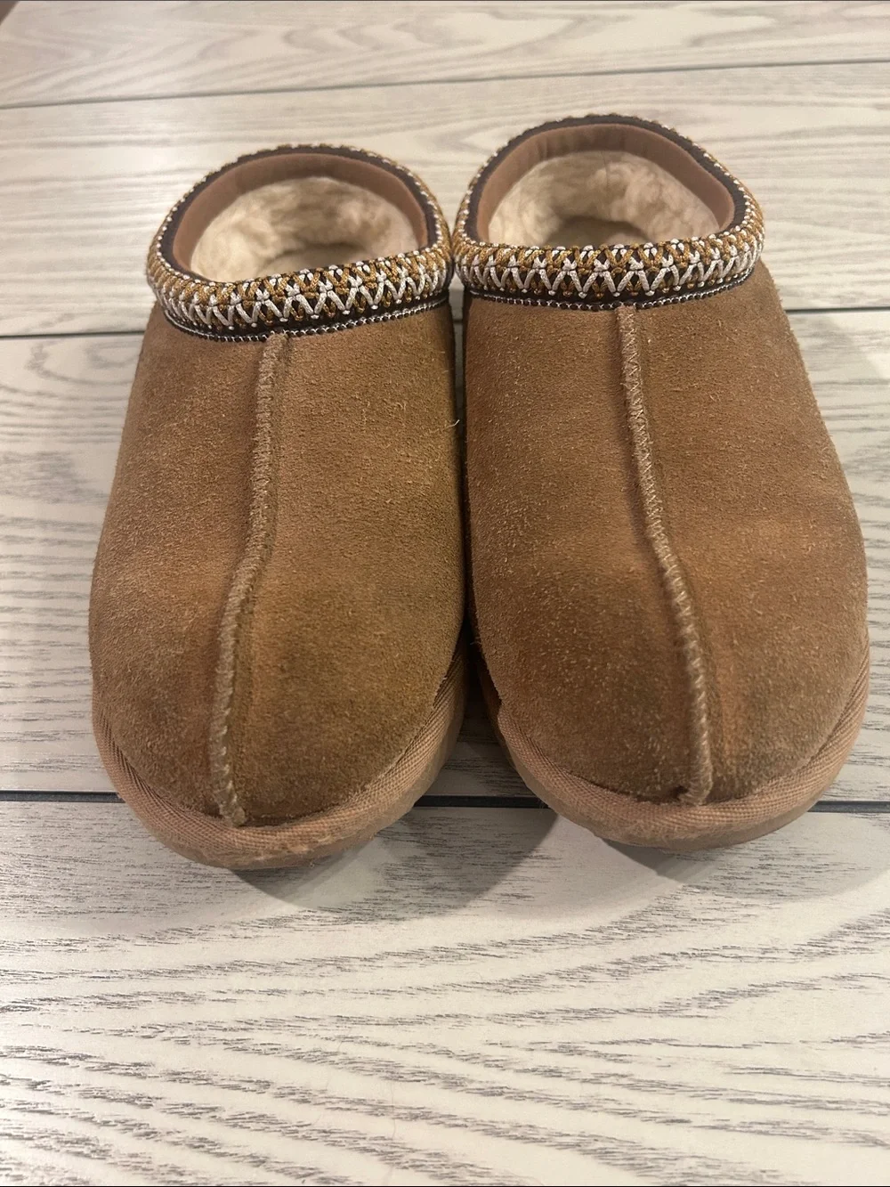 Kids Brown Suede Cozy Slip-On Slippers